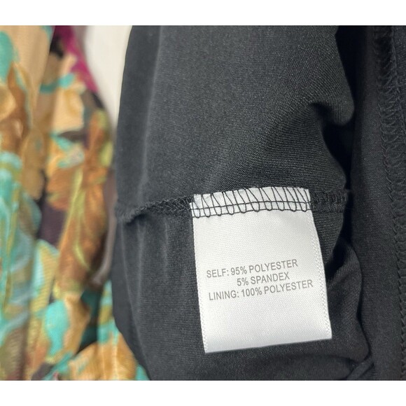 Jane & Delancey Floral Tulle Turtleneck XL Long Sleeve Ruched Sheer Mesh Top - Picture 3 of 6